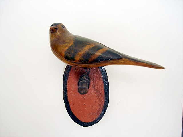 CARVED BIRD ON BRANCH-PA. ORIGIN